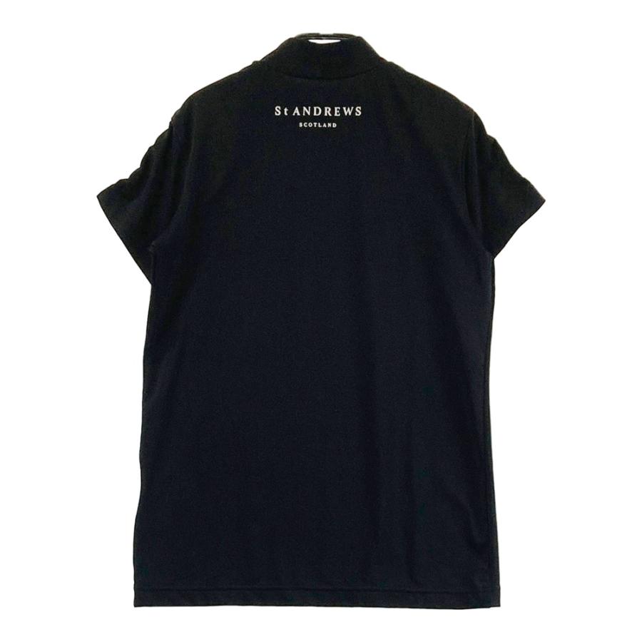 セント・アンドリュース　St ANDREWS半袖モックネック　ブラックM ST ANDREWS セントアンドリュース モックネック 半袖Tシャツ ブラック