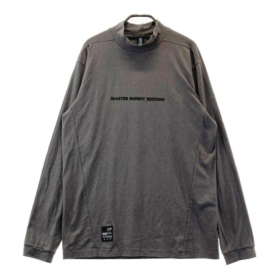 サイズ：4 MASTER BUNNY EDITION マスターバニーエディション  ハイネック 長袖Tシャツ  グレー系 [240101492034] ゴルフウェア メンズ ストスト MASTER BUNNY EDITION（マスターバニーエディション） ハイネック 長袖