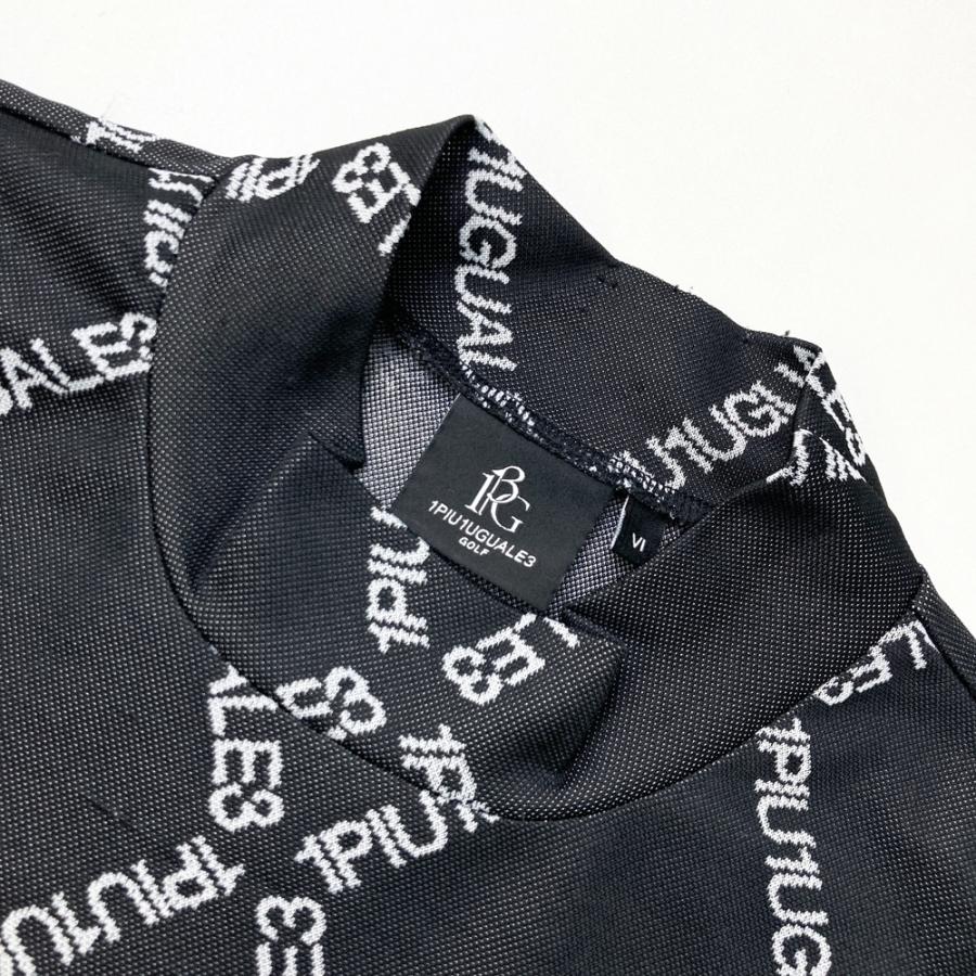 1PIU1UGUALE3 GOLF GRK063 半袖モックネックTシャツ ブラック系 6