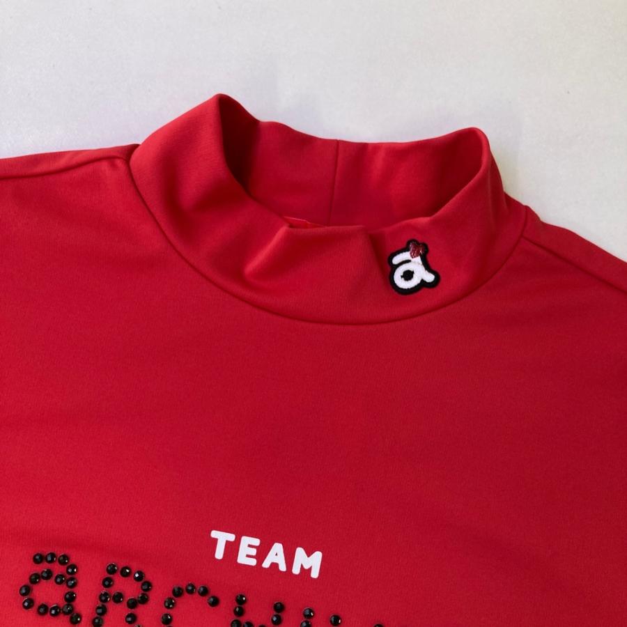 新品】ARCHIVIO アルチビオ ハイネック 長袖Tシャツ レッド系 38