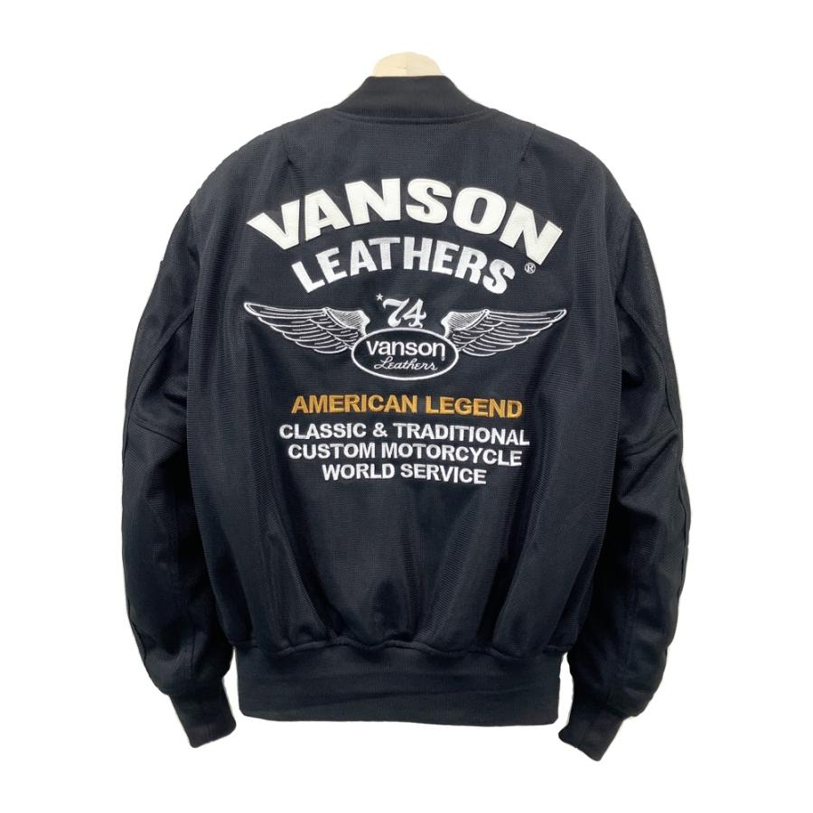 Vanson メッシュライダースジャケット VS21101S サイズL VANSON バンソン VS21101S メッシュMA-1ジャケット ブラック系 M