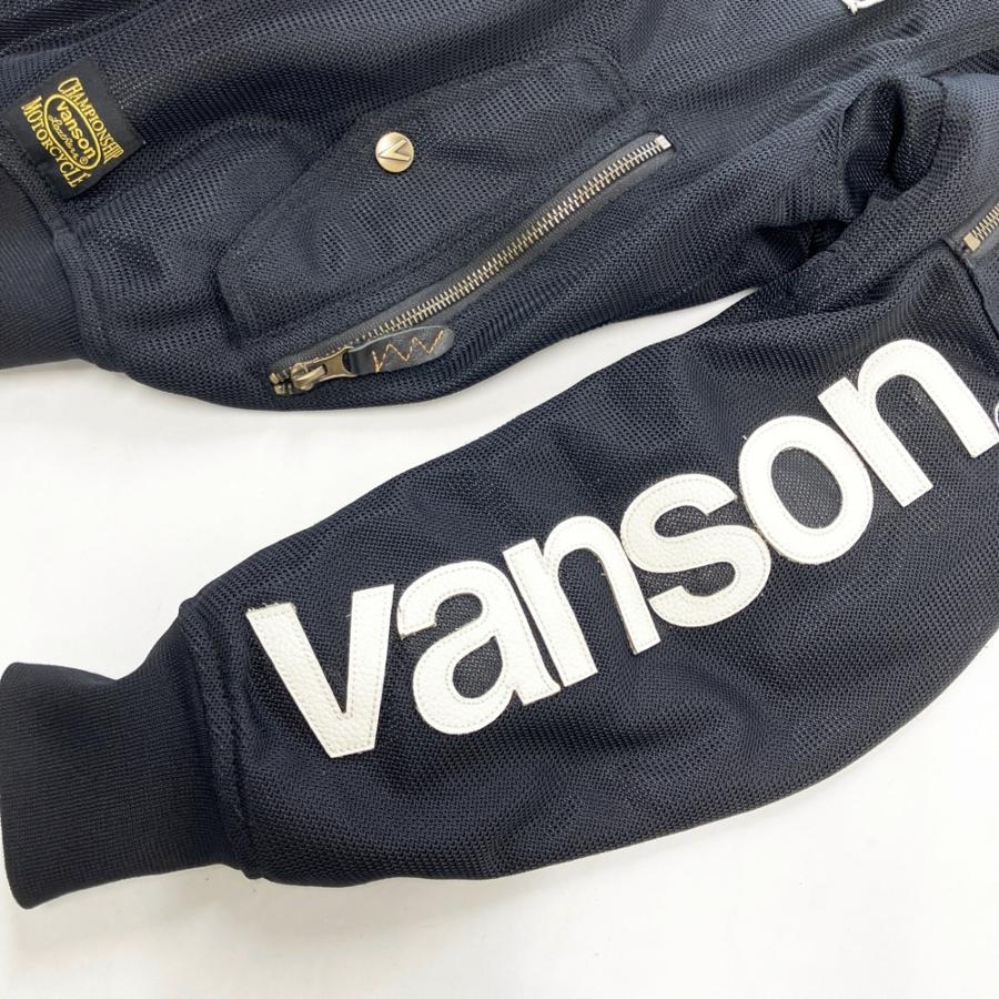 VANSON バンソン VS21101S メッシュMA-1ジャケット ブラック系 M