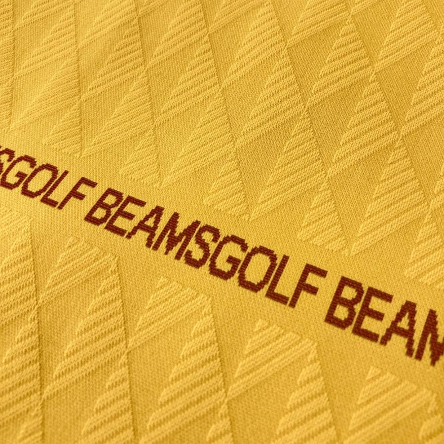 BEAMS GOLF ビームスゴルフ ハイネック長袖Tシャツ 総柄 イエロー系 L
