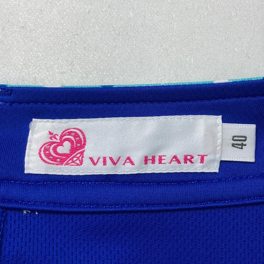 VIVA HEART ビバハート インナー付きスカート チェック柄 ブルー系 40