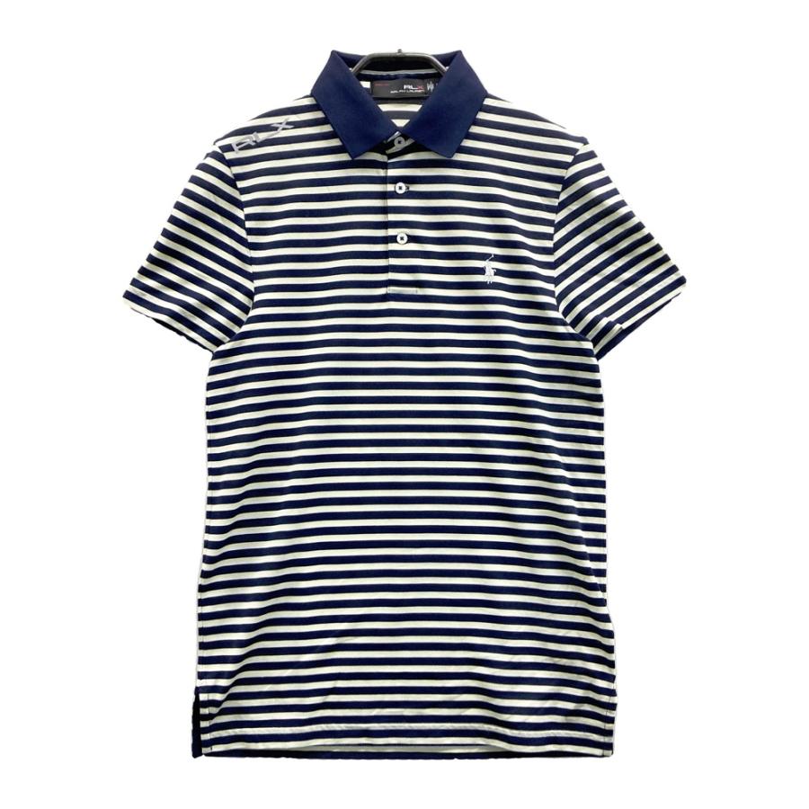 RLX ゴルフ Ralph Laurenラルフローレン ボーダー RLX ラルフローレン 半袖ポロシャツ ボーダー柄 ネイビー系 S ゴルフ
