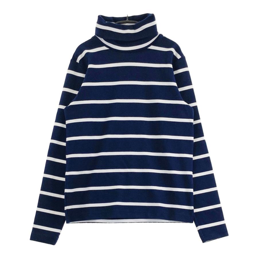MUTA MARINE ネイビー ハイネックセーター MUTA MARINE ムータマリン タートルネック 長袖Tシャツ ボーダー柄