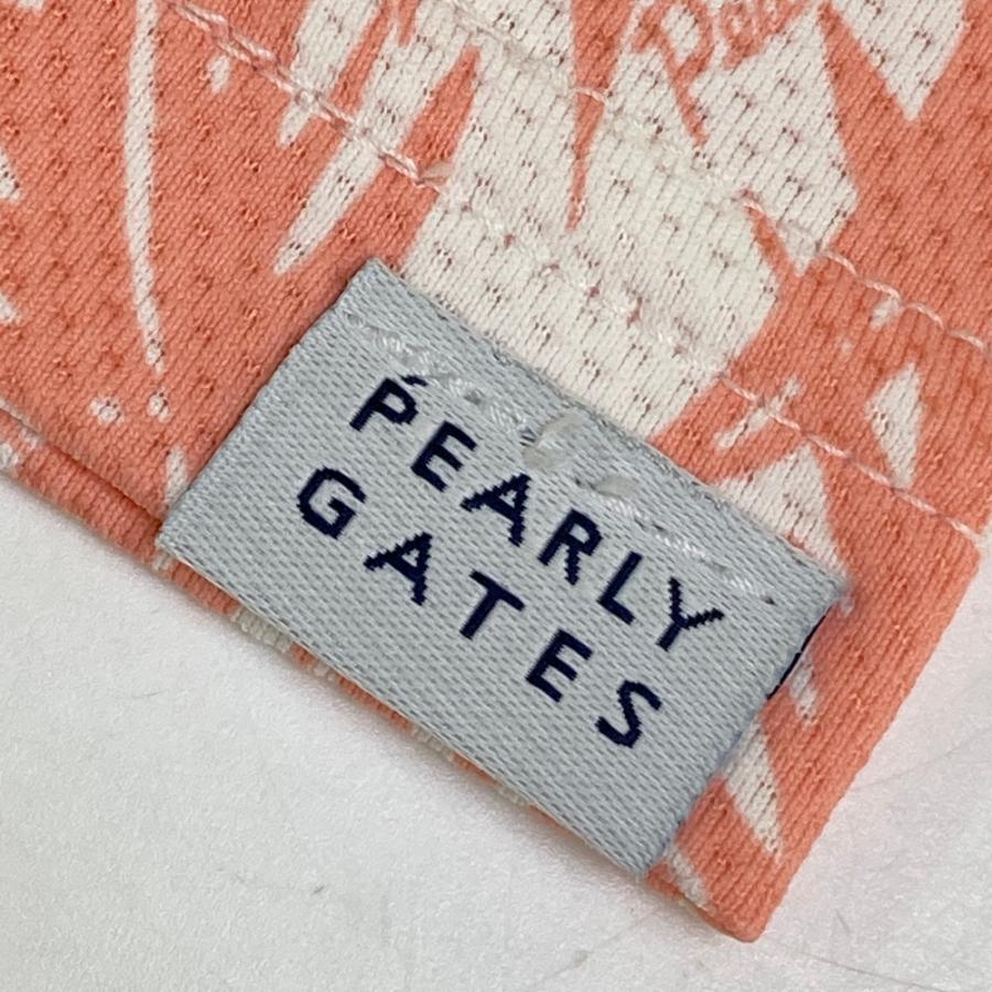 PEARLY GATES（パーリーゲイツ） 半袖ハイネックTシャツ 総柄 ピンク系