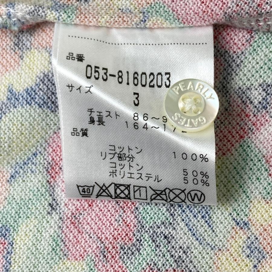 PEARLY GATES パーリーゲイツ 半袖ポロシャツ 花柄 ネイビー系 3