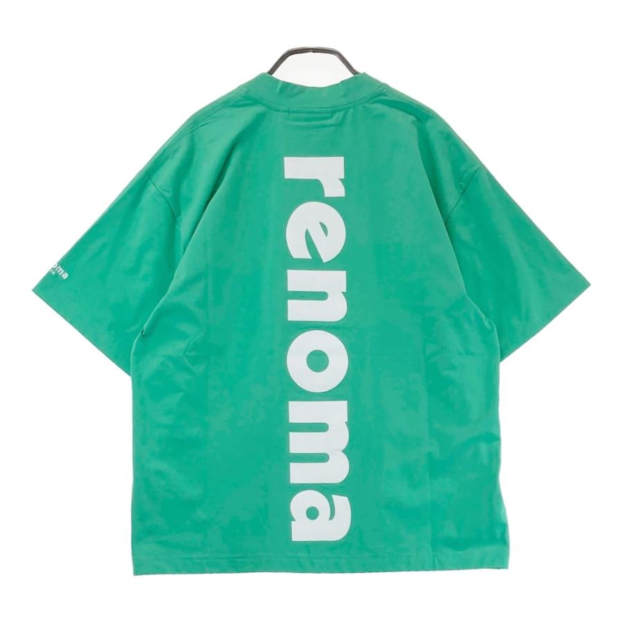 renoma golf レノマゴルフ　バックロゴモックネックシャツ　M RENOMA GOLF レノマゴルフ モックネック 半袖Tシャツ グリーン系 S
