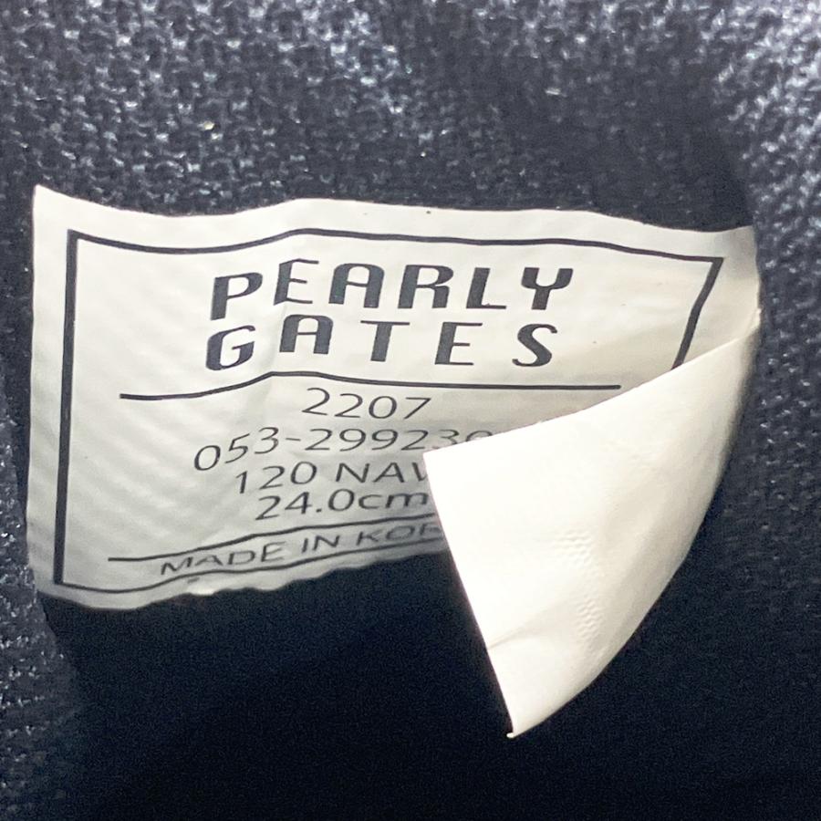 新品未使用　PEARLY GATES ゴルフシューズ 24.0 ネイビー 美品】PEARLY GATES パーリーゲイツ ゴルフシューズ ネイビー系 24