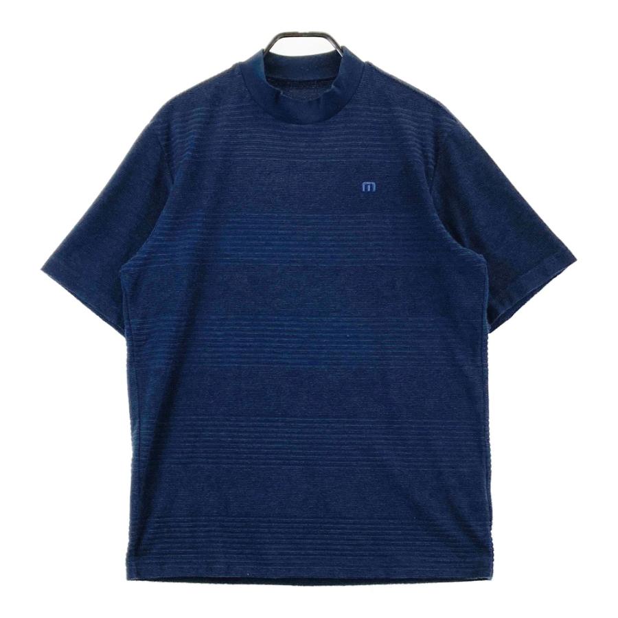 TRAVIS MATHEW トラビスマシュー 半袖モックネックTシャツ ネイビー系