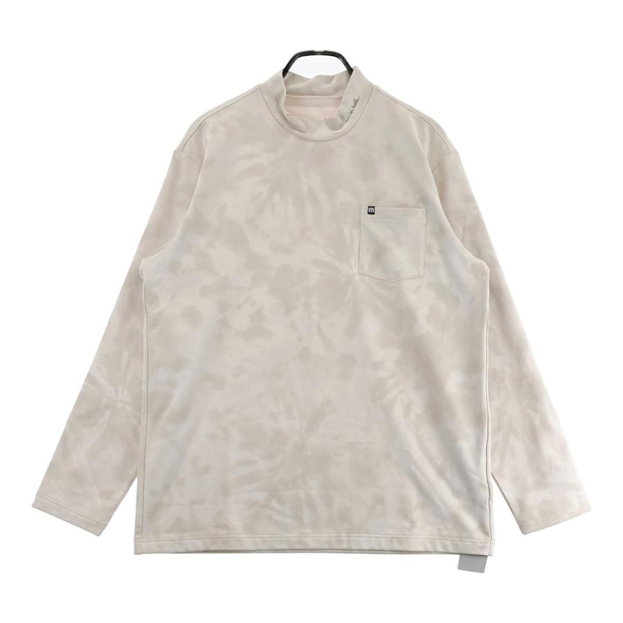 サイズ：2XL TRAVIS MATHEW トラビスマシュー  ハイネック 長袖Tシャツ 総柄 ベージュ系 [240101707691] ゴルフウェア メンズ ストスト TRAVISMATHEW 【美品】TRAVIS MATHEW トラビスマシュー ハイネック