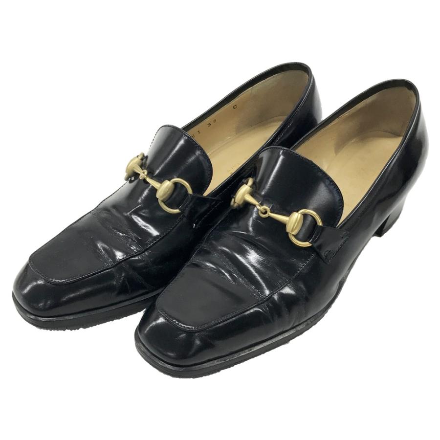 GUCCI グッチ 100 0383 ビットローファー ブラック系 38 レディース