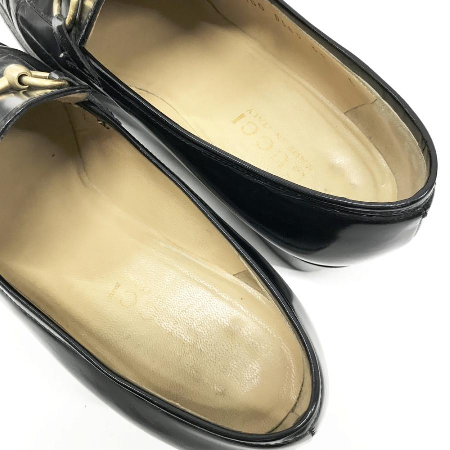GUCCI グッチ 100 0383 ビットローファー ブラック系 38 レディース 