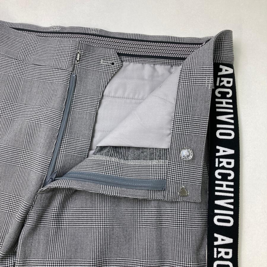 archivio（アルチビオ） ストレッチパンツ グレンチェック柄 グレー系