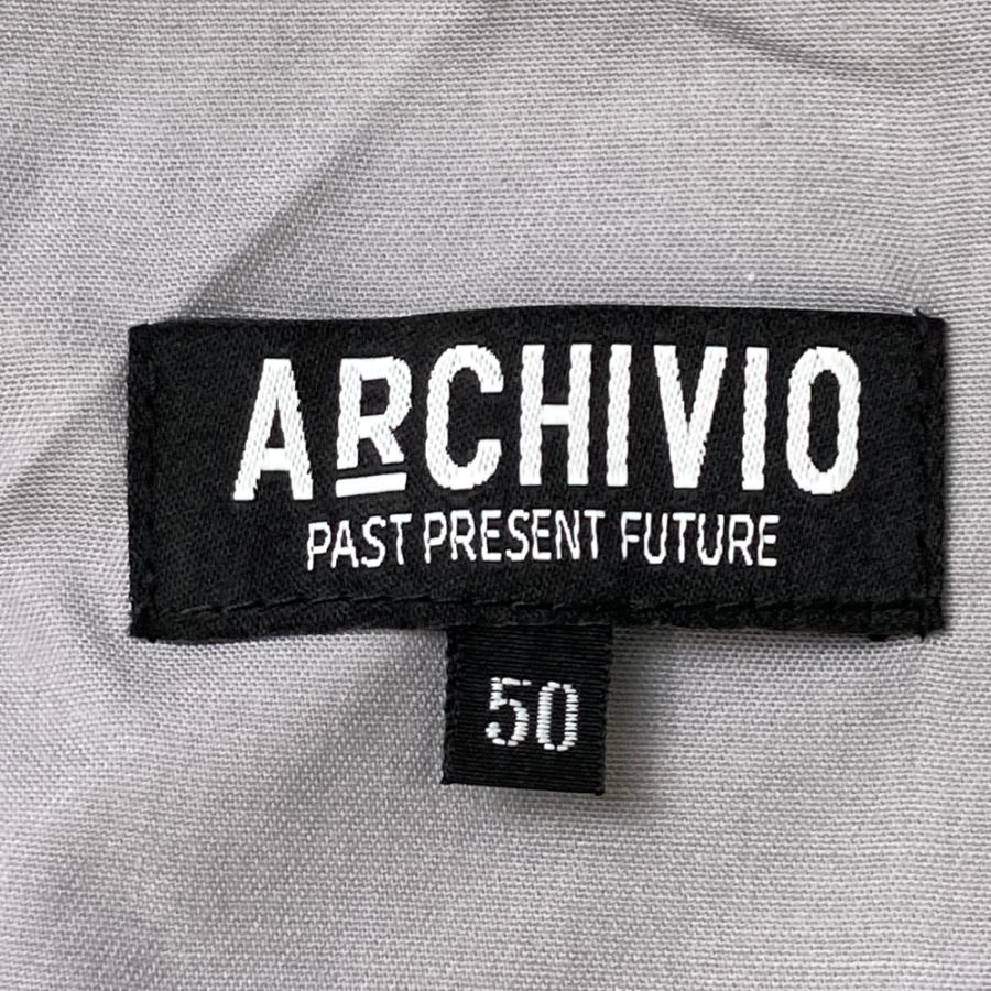 ARCHIVIO アルチビオ ストレッチパンツ グレンチェック柄 グレー系 50