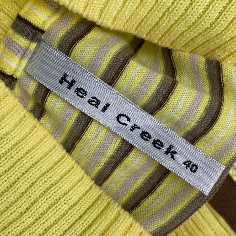 HEAL CREEK ヒールクリーク ハーフジップ 半袖Tシャツ ボーダー柄