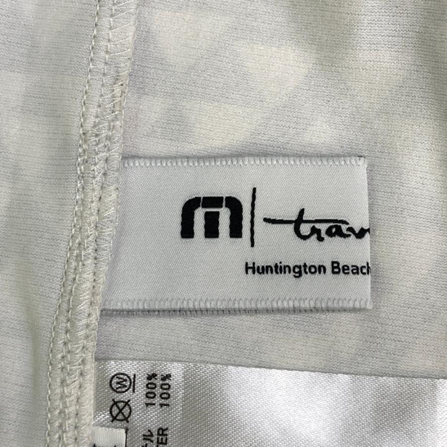 TRAVISMATHEW トラビスマシュー 長袖ポロシャツ 総柄 グレー系 M