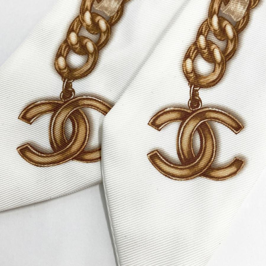 CHANEL リボンチェーンベルト CHANEL（シャネル） 【美品】CHANEL リボン チェーンベルト ホワイト系