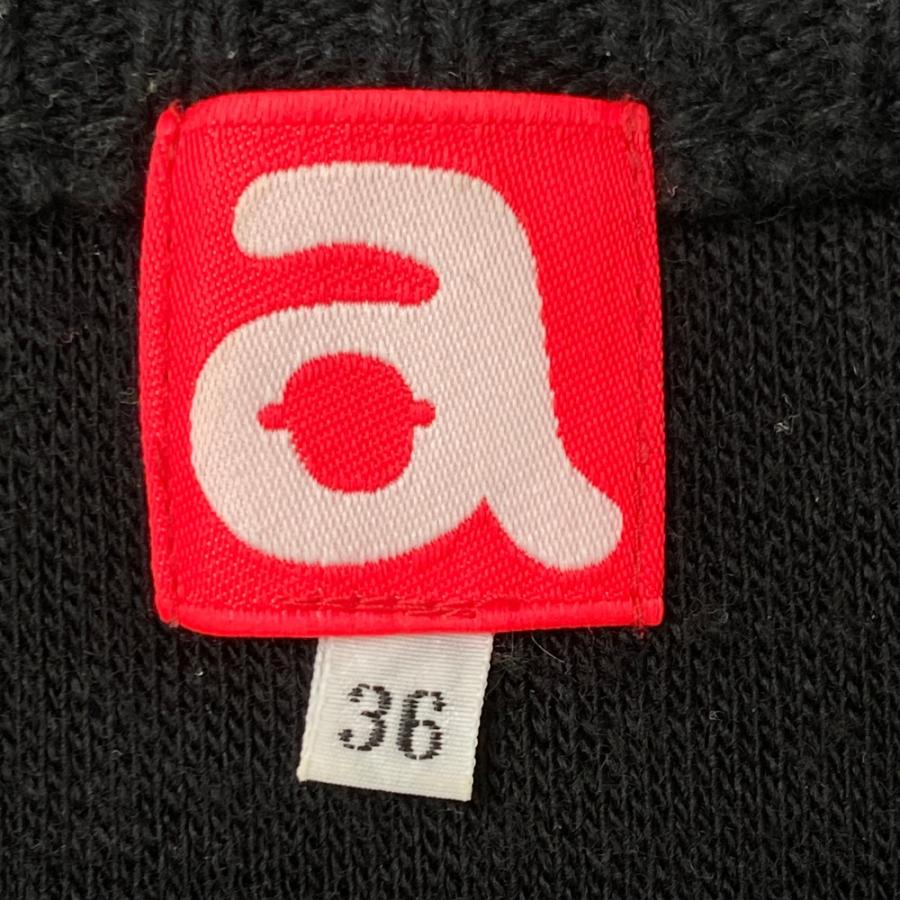 ARCHIVIO アルチビオ ファー切替 ニット セーター ブラック系 36