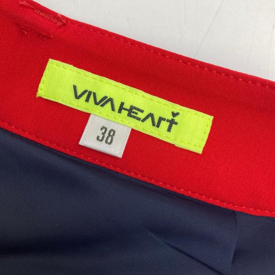 VIVA HEART（ビバハート） インナー付 ストレッチスカート レッド系 38