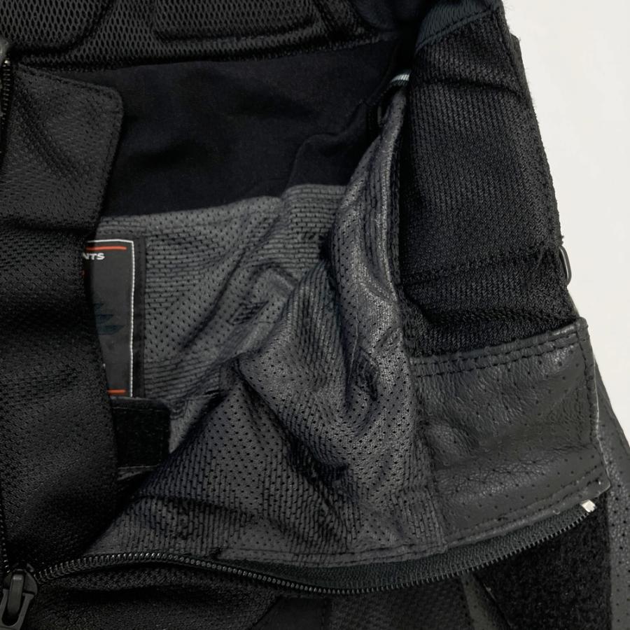 HYOD ヒョウドウ メッシュ パンチングレザー パンツ ブラック系 M
