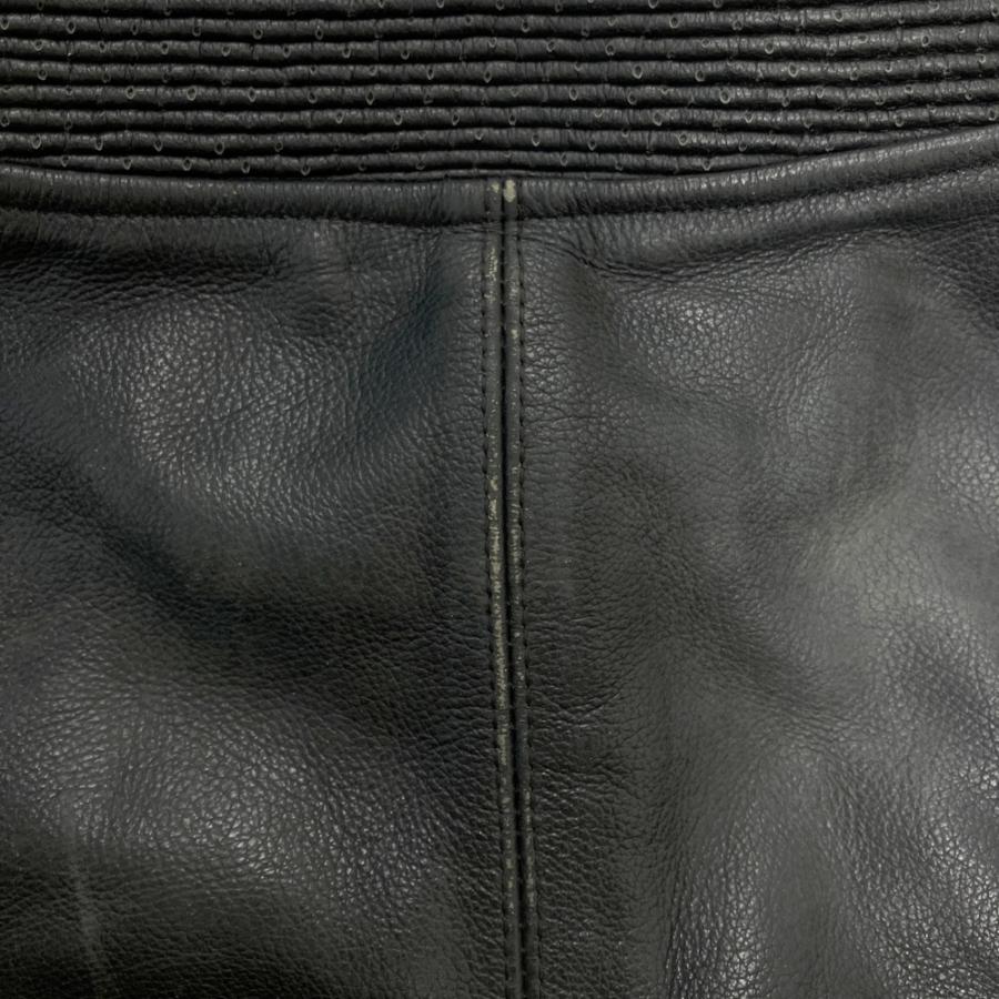 HYOD ヒョウドウ メッシュ パンチングレザー パンツ ブラック系 M