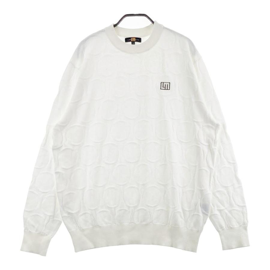 美品】LOUD MOUTH ラウドマウス ニット セーター ホワイト系 L ゴルフ