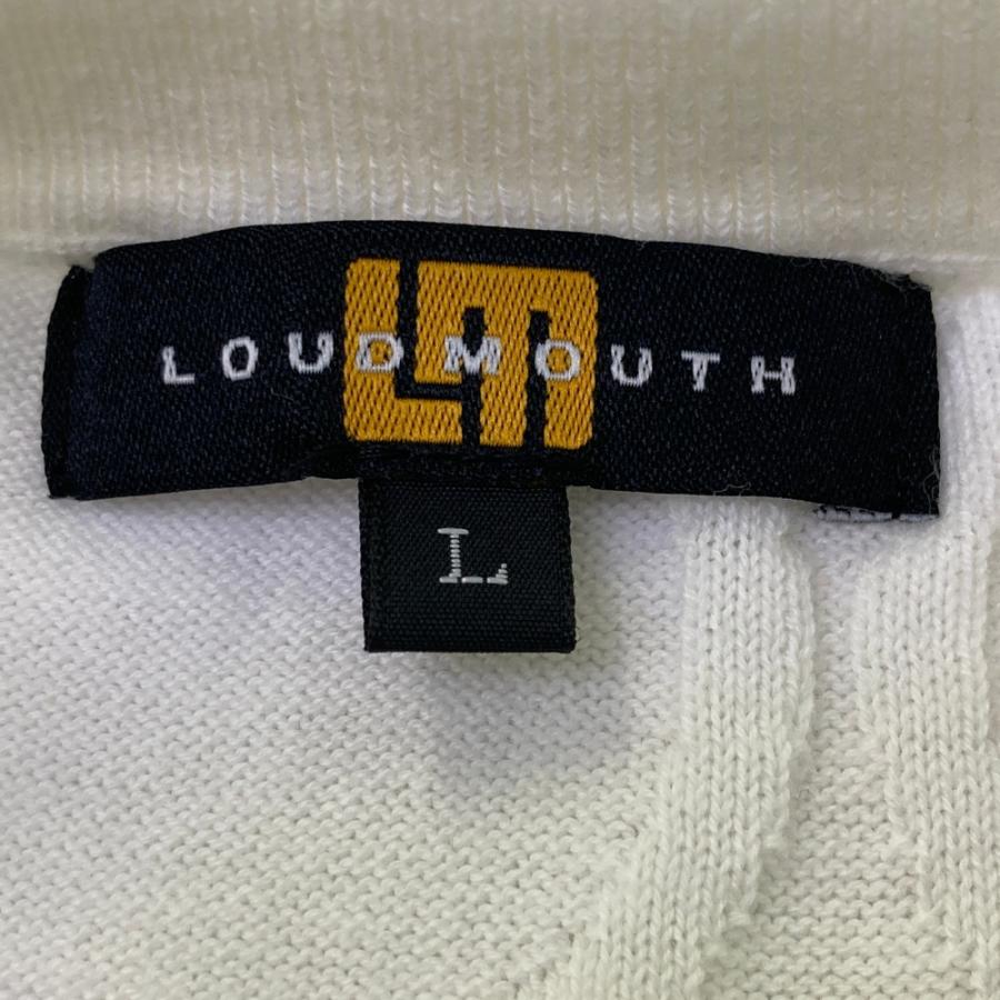 美品】LOUD MOUTH ラウドマウス ニット セーター ホワイト系 L ゴルフ