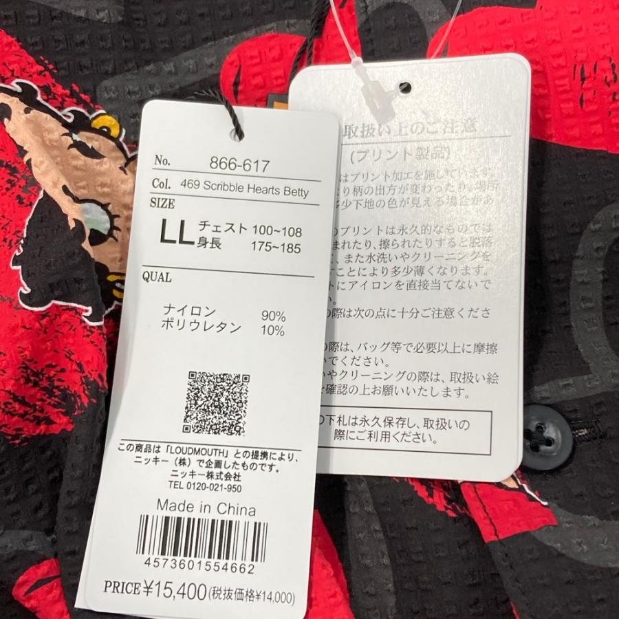 新品】LOUD MOUTH ラウドマウス シアサッカー半袖シャツ Betty Boop