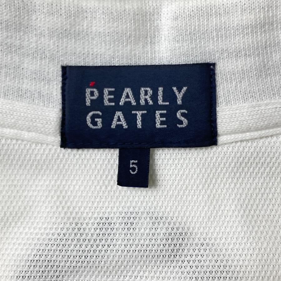 PEARLY GATES パーリーゲイツ 半袖ポロシャツ ニコちゃん ホワイト系 5