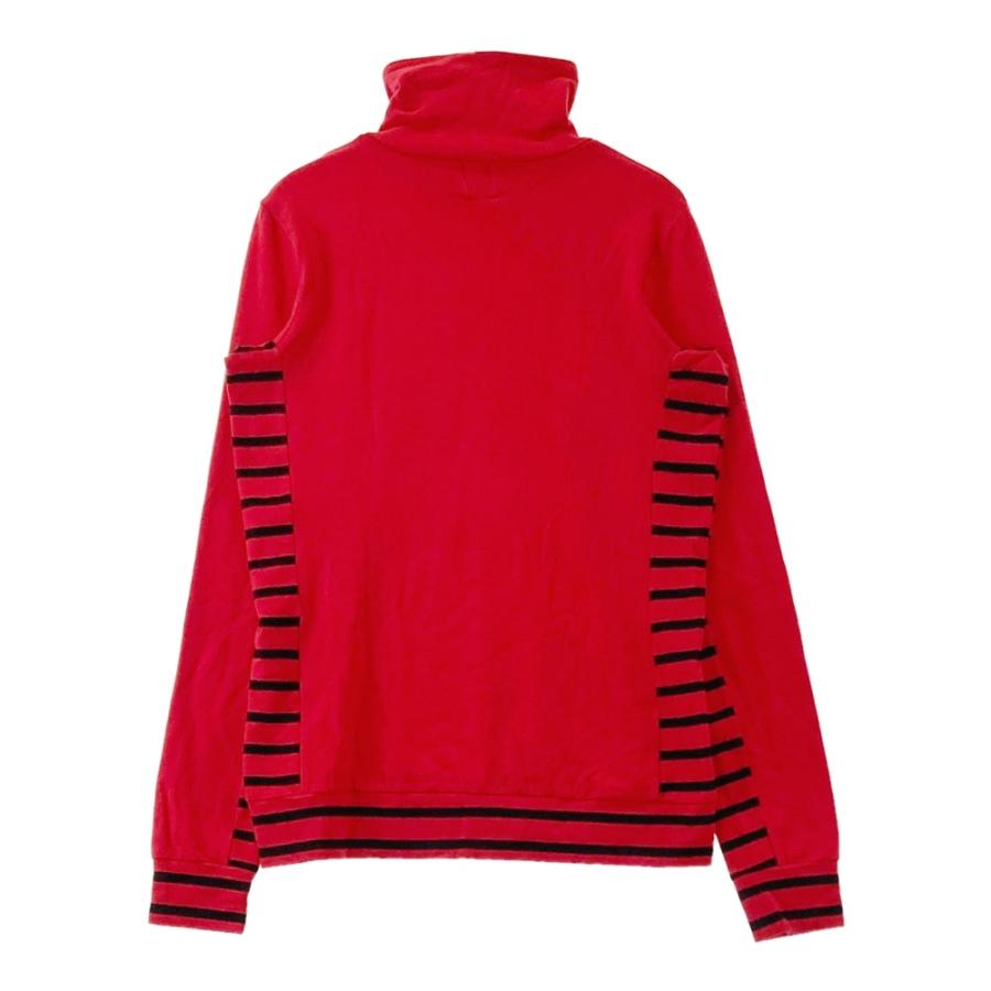 ARCHIVIO アルチビオ 襟付 長袖Tシャツ ボーダー切替 レッド系 36