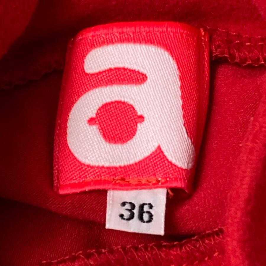 ARCHIVIO アルチビオ 襟付 長袖Tシャツ ボーダー切替 レッド系 36