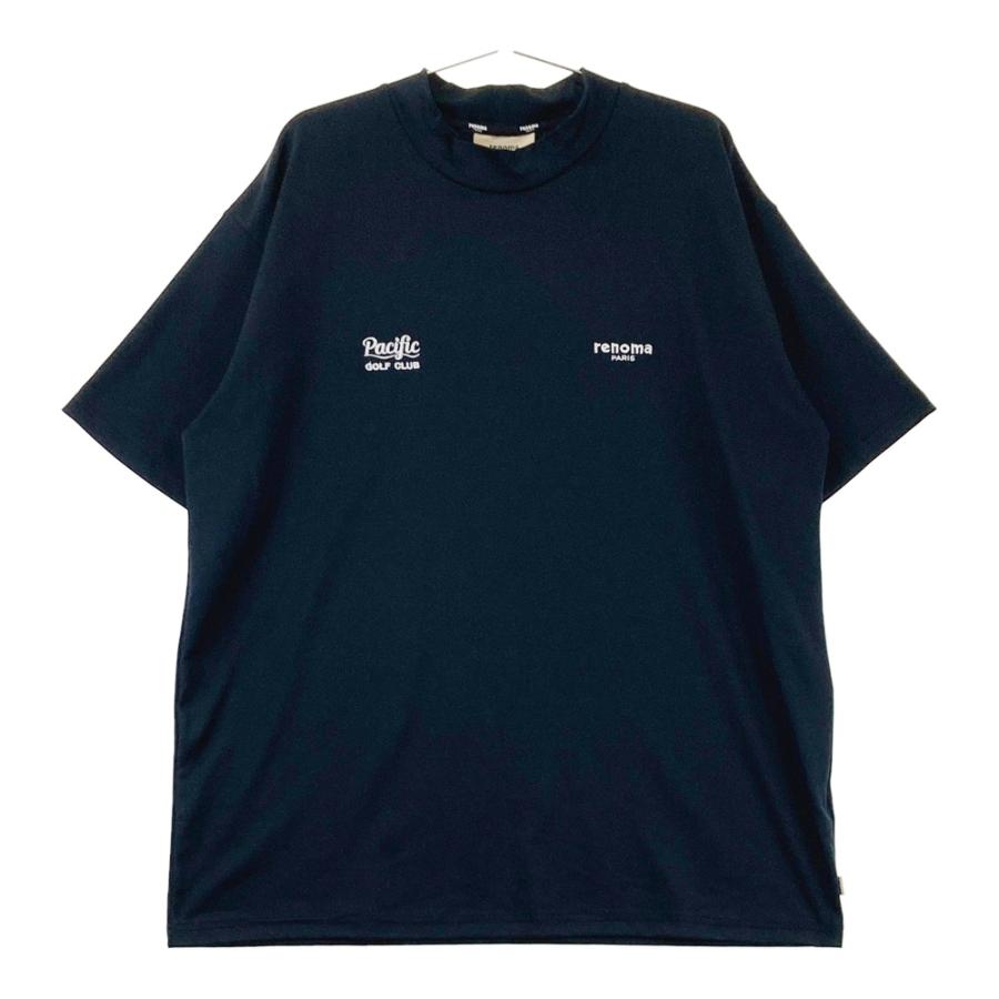 RENOMA GOLF レノマゴルフ モックネック 半袖Tシャツ ブラック系 XL