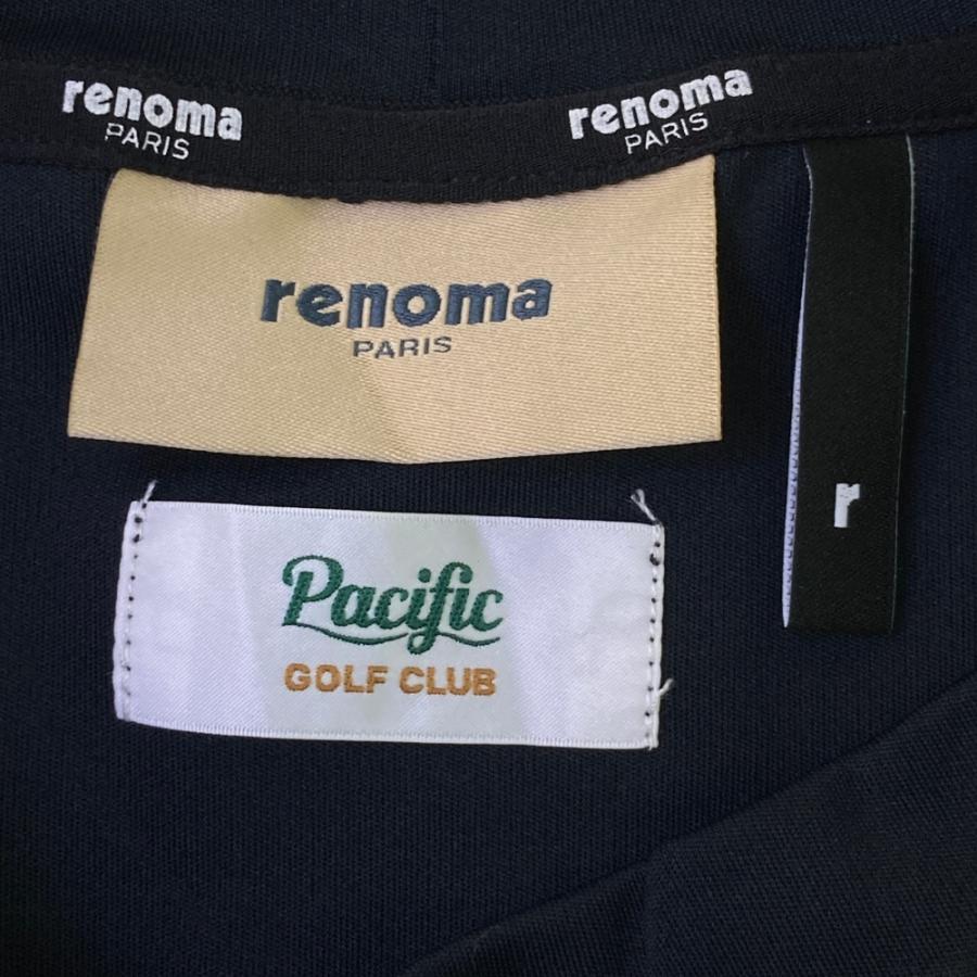 RENOMA GOLF レノマゴルフ モックネック 半袖Tシャツ ブラック系 XL