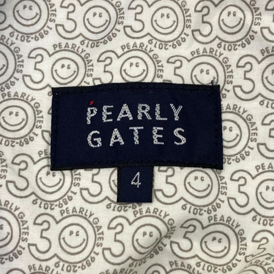 PEARLY GATES ロゴ総柄パンツ サイズ4 ネイビー ゴルフウェア PEARLY GATES パーリーゲイツ 30周年 ストレッチパンツ 刺繍