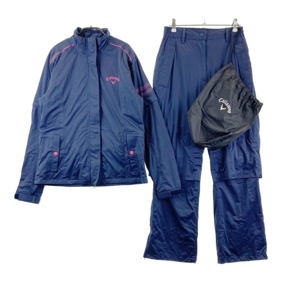 【新品】キャロウェイ レディース 2WAY レインワンピース M ネイビー CALLAWAY キャロウェイ 2WAY レインウェア セットアップ ネイビー系 M