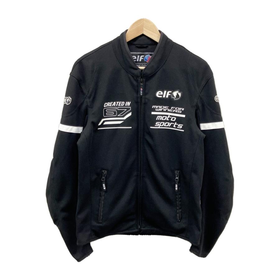 【未使用】elf エルフ フレッドメッシュジャケット BK/WH Lサイズ elf エルフ EJ-S102 フレッドメッシュジャケット ブラック系 L バイク