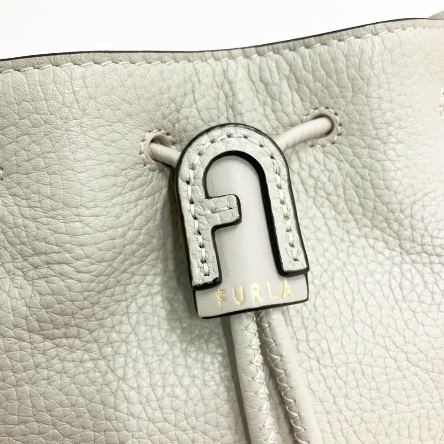 FURLA フルラ アテナ 2WAY 巾着 ハンドバッグ ベージュ系 : ブランド