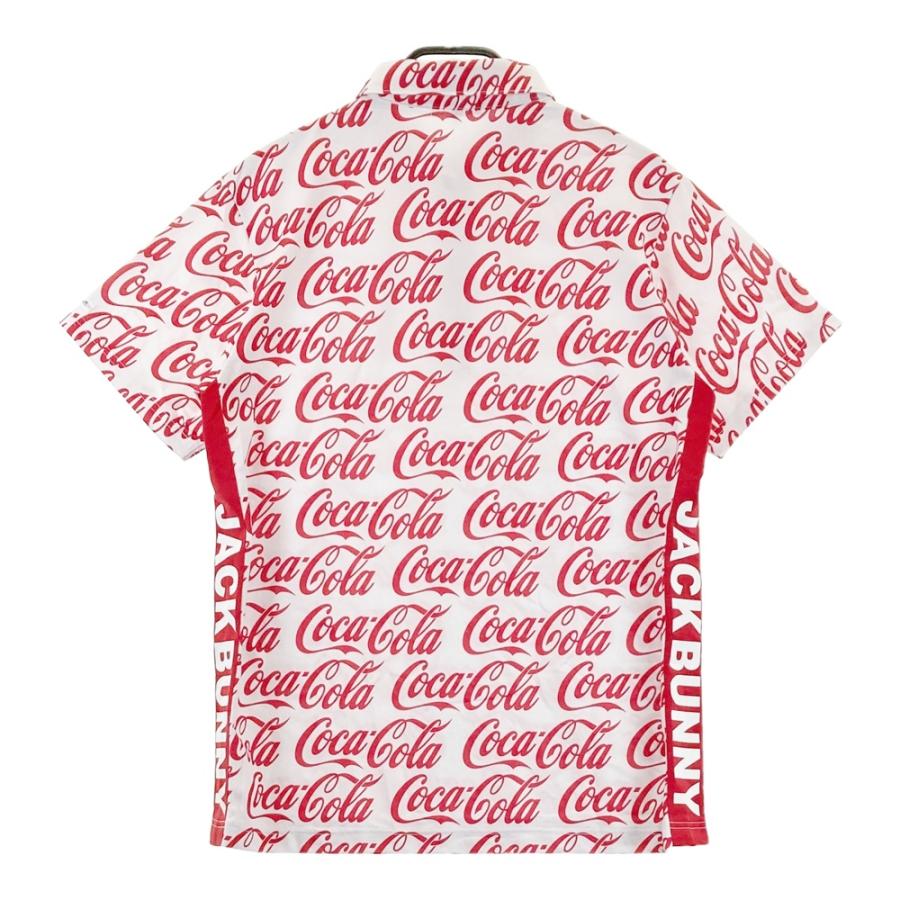 JACK BUNNYジャックバニー×Coca-Cola　コラボ総柄半袖ポロシャツ JACK BUNNY ジャックバニー 半袖ポロシャツ コカ・コーラ ホワイト系 5