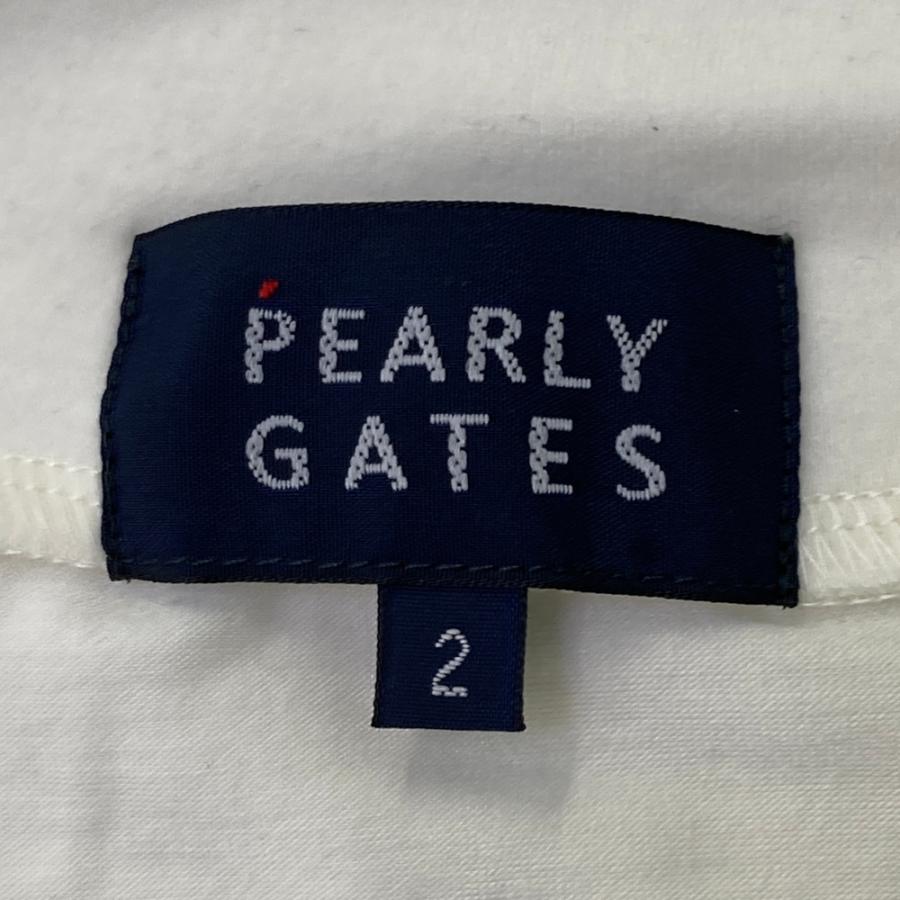 PEARLY GATES パーリーゲイツ ハーフジップ 長袖Tシャツ ホワイト系 2