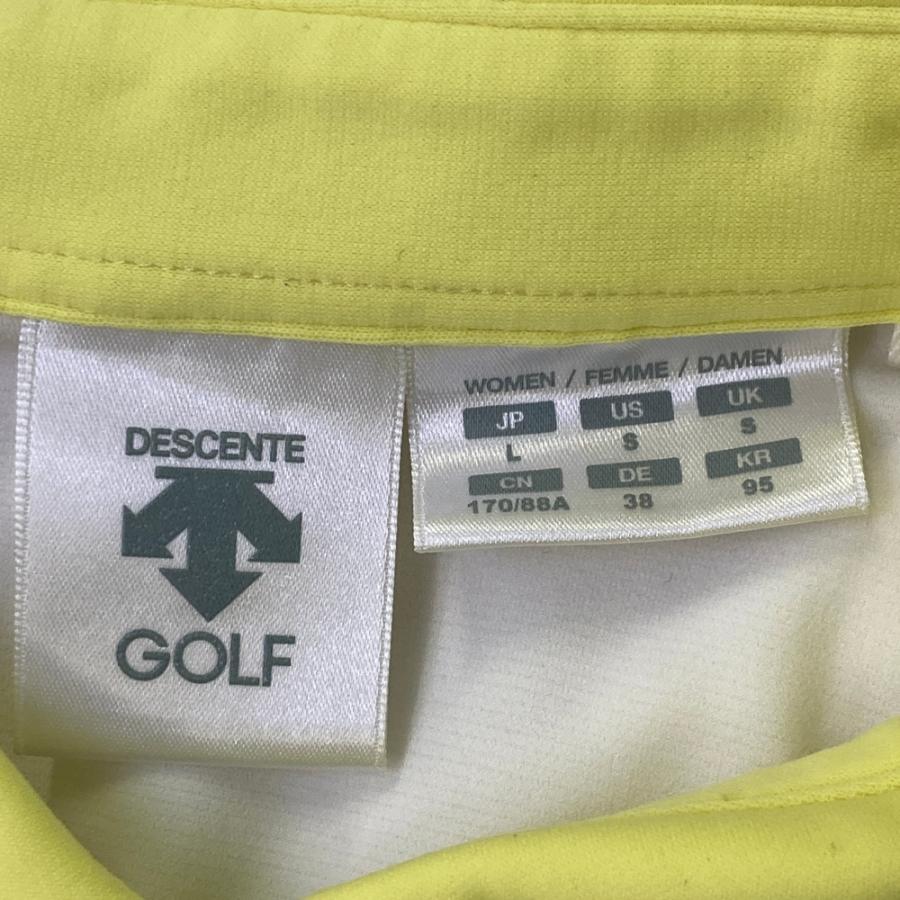 DESCENTE GOLF デサントゴルフ 長袖ポロシャツ ホワイト系 L ゴルフ