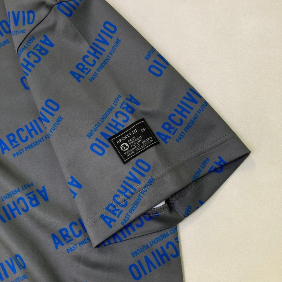 ARCHIVIO アルチビオ 半袖モックネックTシャツ グレー系 48 ゴルフ