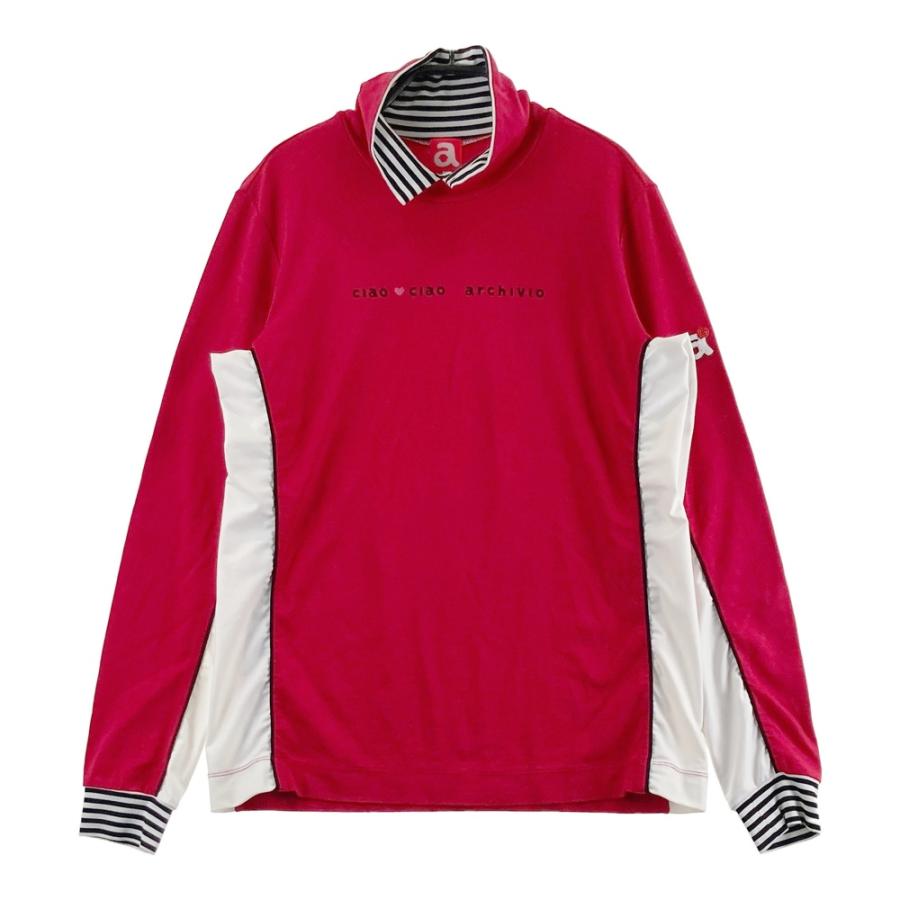 ARCHIVIO アルチビオ 襟付 長袖Tシャツ レッド系 38 ゴルフウェア