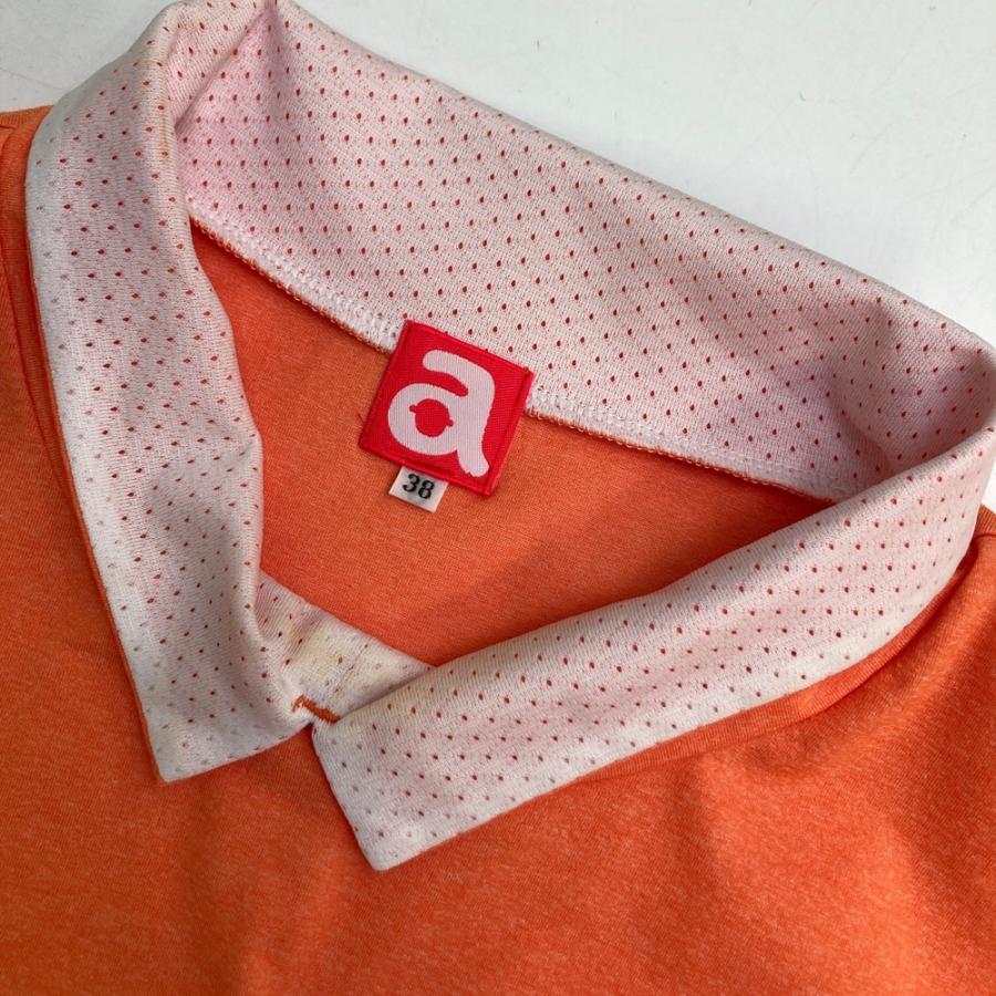 アルチビオarchivio 半袖　シャツ　オレンジ ARCHIVIO アルチビオ 襟付 半袖Tシャツ オレンジ系 38 ゴルフウェア
