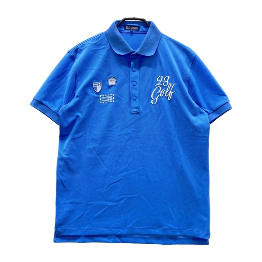 23区GOLF ニジュウサンクゴルフ 半袖ポロシャツ ブルー系 LL ゴルフ