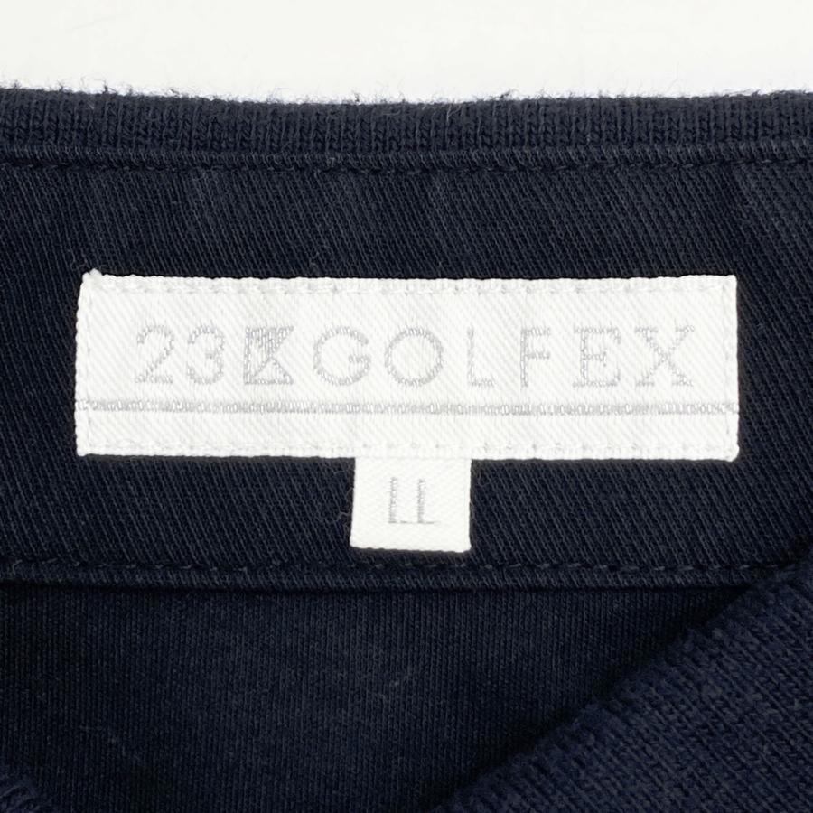 23区GOLF ニジュウサンクゴルフ 半袖ポロシャツ ブラック系 LL ゴルフ