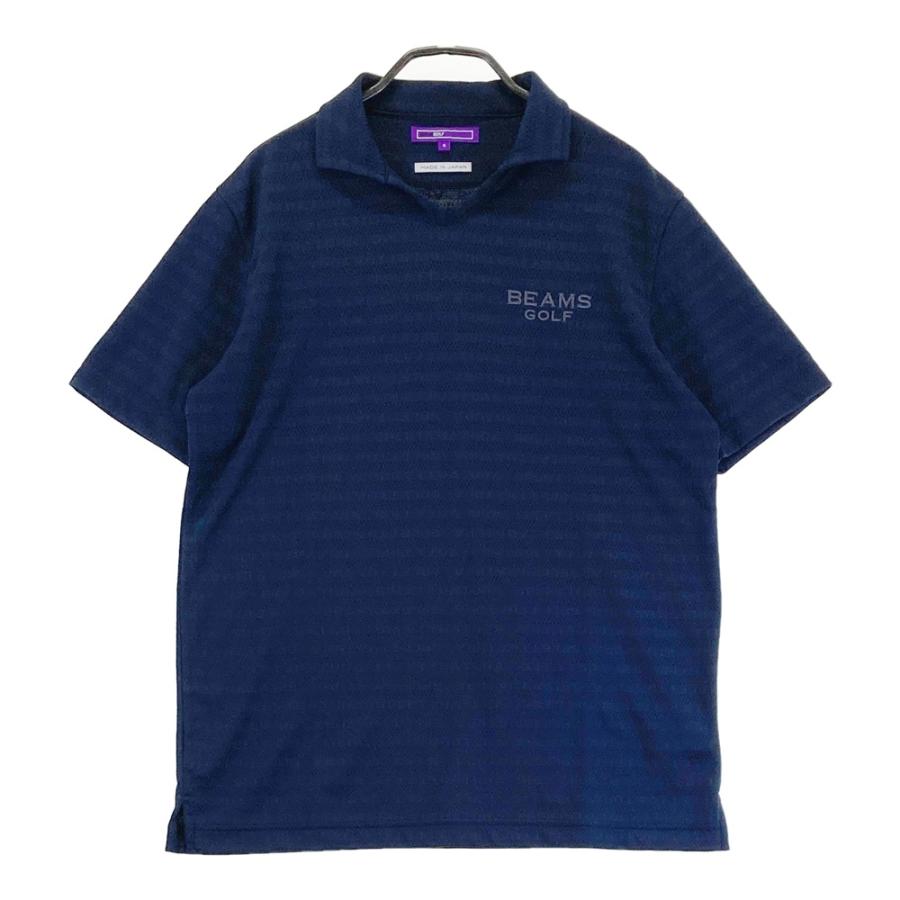 BEAMS GOLF（ビームス ゴルフ） 襟付 半袖Tシャツ ボーダー 総柄