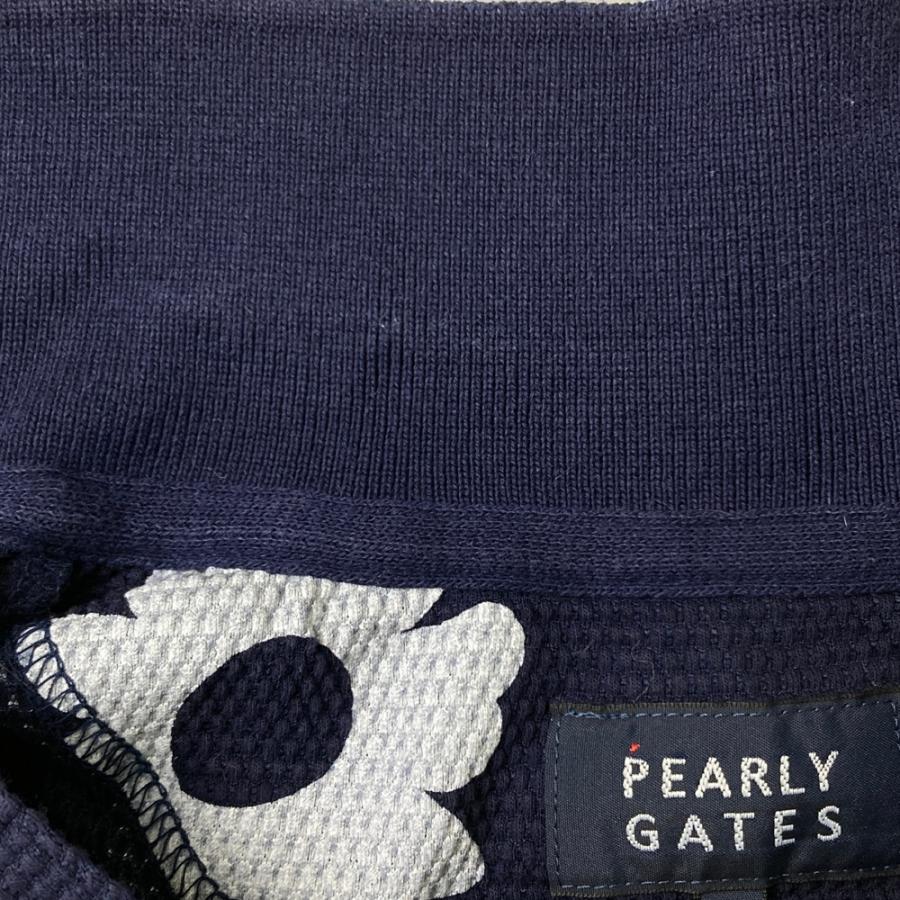 PEARLY GATES パーリーゲイツ 半袖ポロシャツ 花 総柄 ネイビー系 1