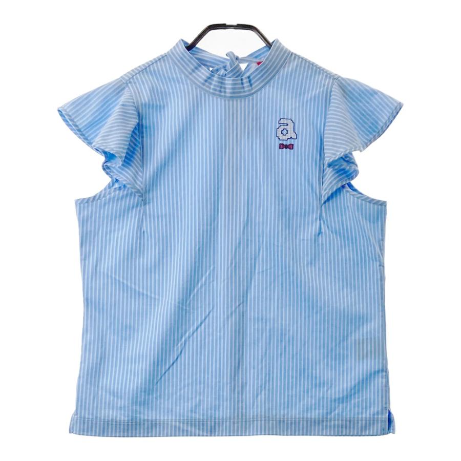 archivio（アルチビオ） 袖フレア Tシャツ ストライプ柄 ブルー系 40